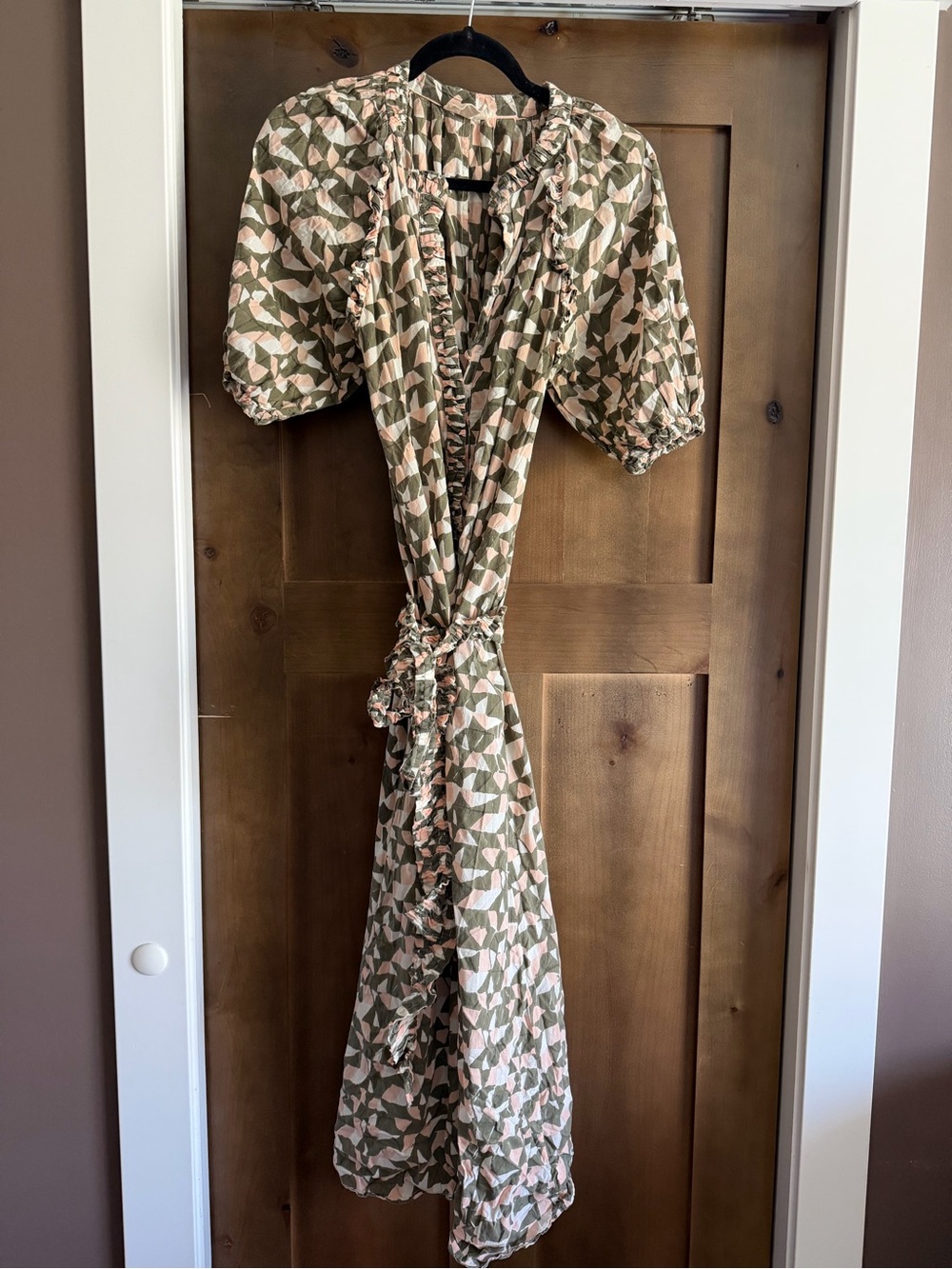 MIRTH Handmade Collection Geometric Block Print Dress Size L - Picture 3 of 6